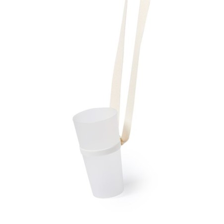 Lanyard Événementiel Personnalisé Porte Verre Félin Matières : silicone Couleurs : naturel goodies publicitaire événementiel