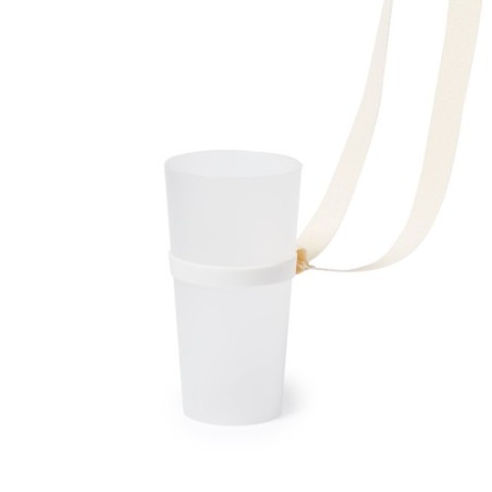 Lanyard Événementiel Personnalisé Porte Verre Félin Matières : silicone Couleurs : naturel impression haute définition