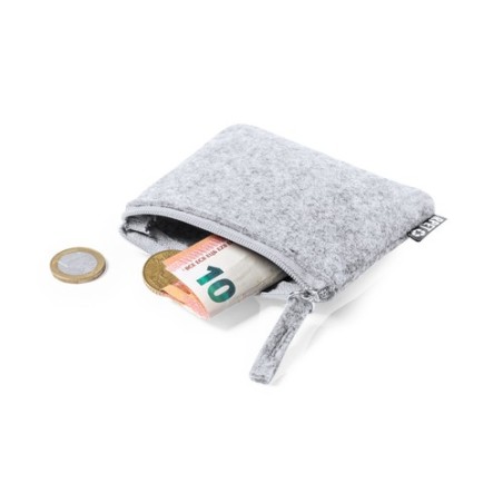 Porte-Monnaie Éco-responsable Élégant Personnalisé Gagox - Prix Abordable Matières : PET recyclé Couleurs : gris goodies publici