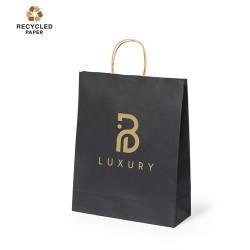 Sac Éco-responsable Résistant Personnalisable - Linel Matières : papier recyclé Couleurs : noir 2