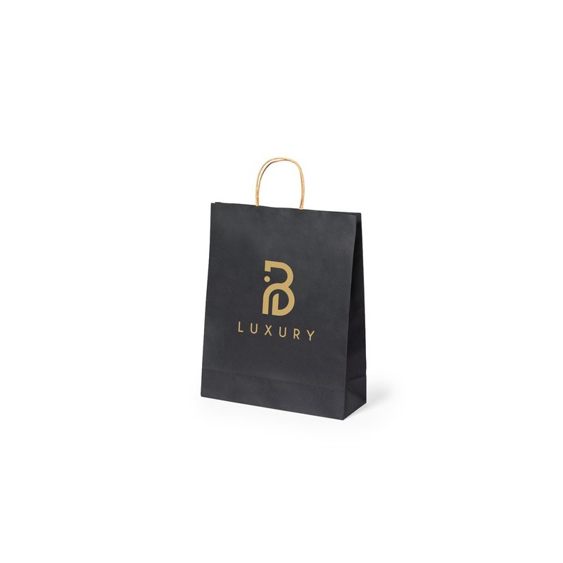 Sac Éco-responsable Résistant Personnalisable - Linel Matières : papier recyclé Couleurs : noir cadeau entreprise pas cher