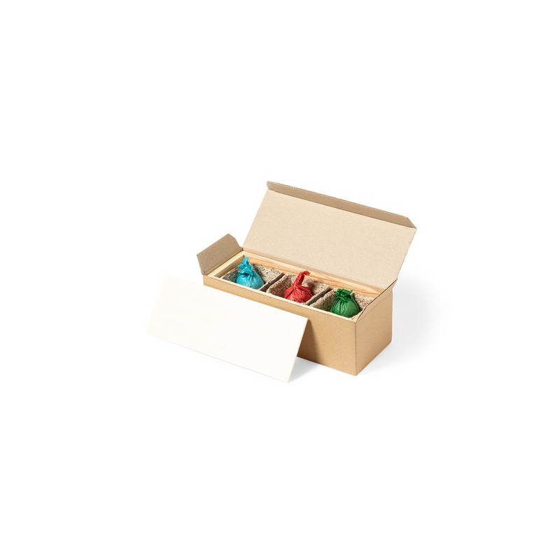 Kit Éco-responsable de Herbes Aromatiques Personnalisé Mendrax Matières : bois personnalisable avec votre logo