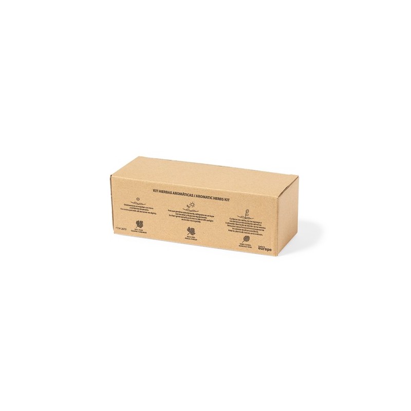Kit Éco-responsable de Herbes Aromatiques Personnalisé Mendrax Matières : bois objet promotionnel éco-responsable