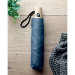 Parapluie pliable  190T en RPET de 23'' - LEEDS Matières : métal Couleurs : bleu cadeau affaires élégant