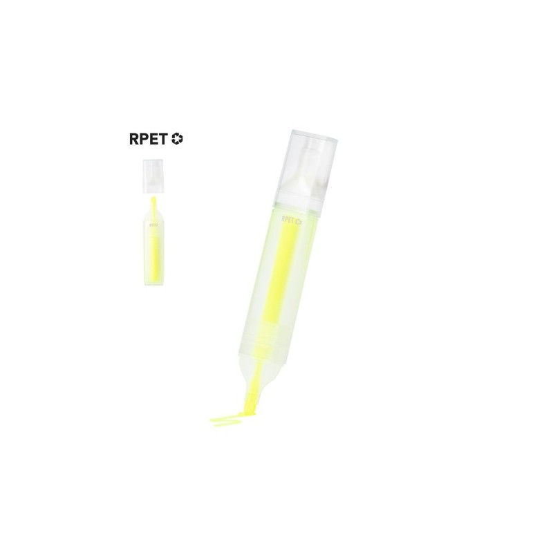 Surligneur Éco-responsable Fluo Personnalisé pas cher - Conrad Matières : PET recyclé Couleurs : transparent personnalisable ave