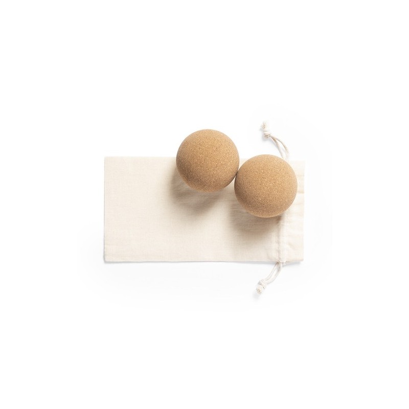 Set de Balles Personnalisées Éco-responsables Tuduk Matières : liège personnalisable avec votre logo