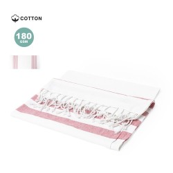 Paréo Serviette Bicolore Éco-responsable 100% Coton Sally Matières : coton Couleurs : rouge 2