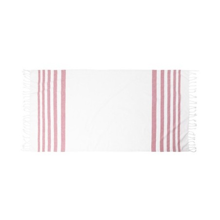 Paréo Serviette Bicolore Éco-responsable 100% Coton Sally Matières : coton Couleurs : bleu clair personnalisation rapide en Fran