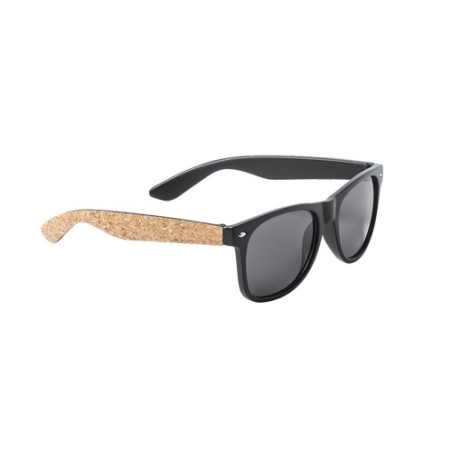 Lunettes de Soleil Personnalisées Protection UV400 Scutel pas cher Matières : liège Couleurs : naturel marquage laser ultra préc