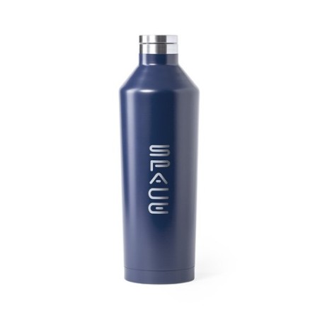 Bouteille Isotherme Personnalisée Éco-responsable Bidon Thermique Gristel Matières : acier inoxydable Couleurs : bleu marine cad
