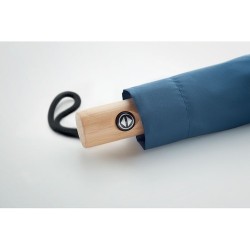 Parapluie pliable  190T en RPET de 23'' - LEEDS Matières : métal Couleurs : bleu personnalisation sur mesure