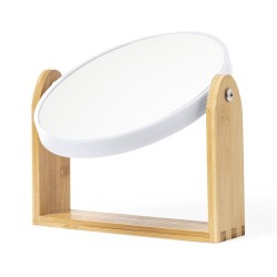 Miroir Éco-responsable Personnalisé en Bambou Pas Cher - Rinoco Matières : bambou cadeau entreprise pas cher