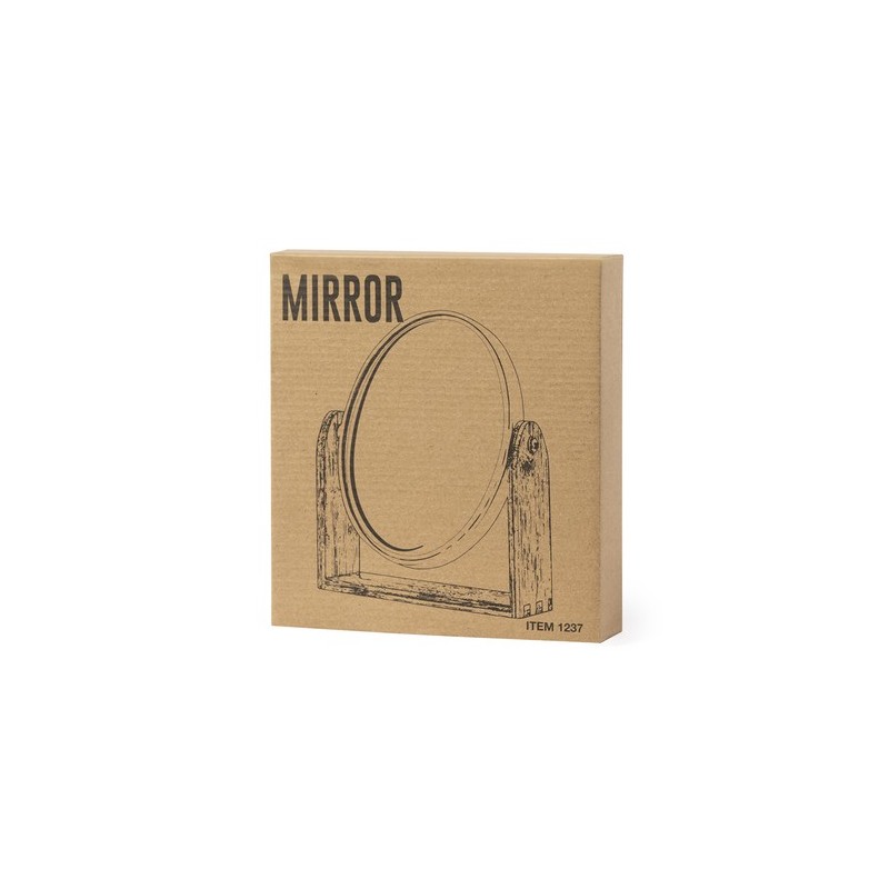 Miroir Éco-responsable Personnalisé en Bambou Pas Cher - Rinoco Matières : bambou impression haute définition