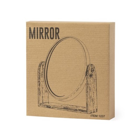 Miroir Éco-responsable Personnalisé en Bambou Pas Cher - Rinoco Matières : bambou impression haute définition