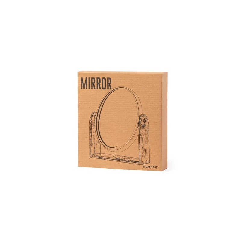 Miroir Éco-responsable Personnalisé en Bambou Pas Cher - Rinoco Matières : bambou marquage laser ultra précis