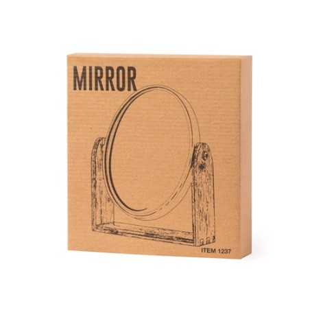 Miroir Éco-responsable Personnalisé en Bambou Pas Cher - Rinoco Matières : bambou marquage laser ultra précis
