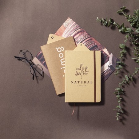 Bloc Notes Éco-responsable Personnalisé Pas Cher - Klamax Matières : carton recyclé cadeau collaborateur premium