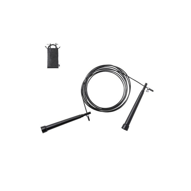 Corde à Sauter Éco-responsable Personnalisée - Lakex Couleurs : noir personnalisable avec votre logo