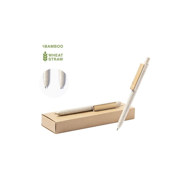 Set de Stylos et Porte-mines Éco-responsables Personnalisés Bruneok Matières : bambou
