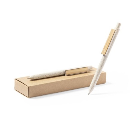 Set de Stylos et Porte-mines Éco-responsables Personnalisés Bruneok Matières : bambou impression haute définition