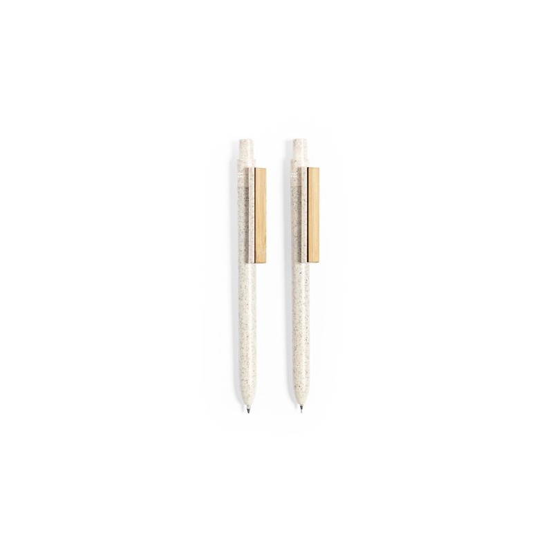 Set de Stylos et Porte-mines Éco-responsables Personnalisés Bruneok Matières : bambou objet promotionnel éco-responsable