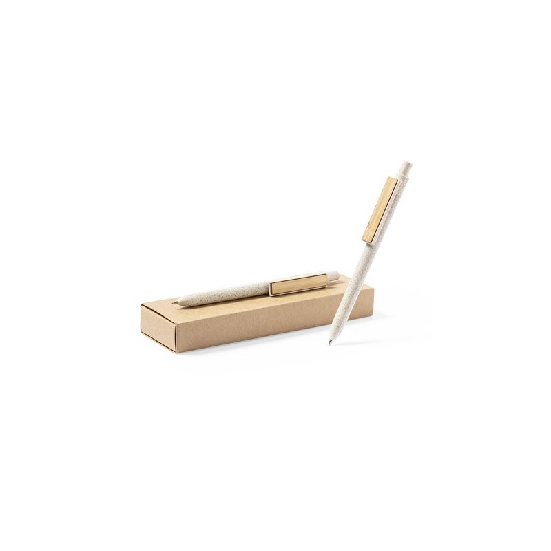 Set de Stylos et Porte-mines Éco-responsables Personnalisés Bruneok Matières : bambou goodies entreprise design