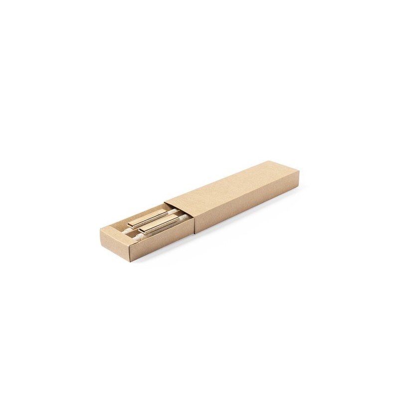 Set de Stylos et Porte-mines Éco-responsables Personnalisés Bruneok Matières : bambou impression logo haute qualité