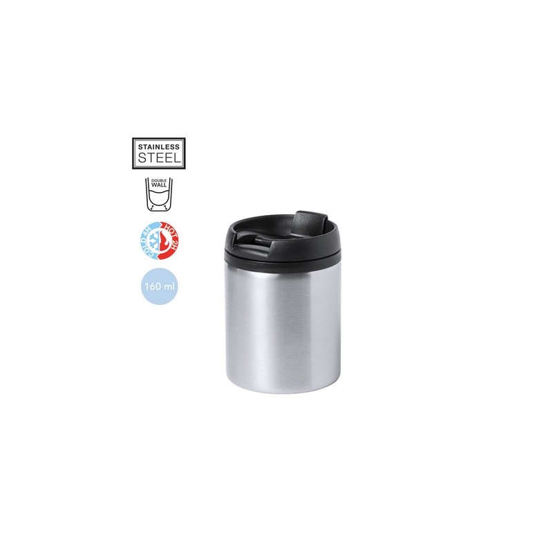 Mug Thermique Isotherme Personnalisé Zirgul Matières : acier inoxydable Couleurs : blanc marquage laser ultra précis