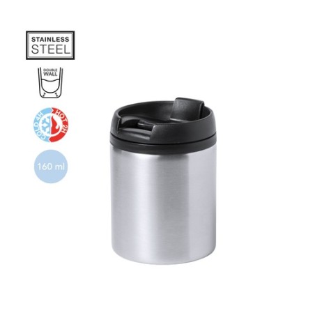 Mug Thermique Isotherme Personnalisé Zirgul Matières : acier inoxydable Couleurs : blanc marquage laser ultra précis