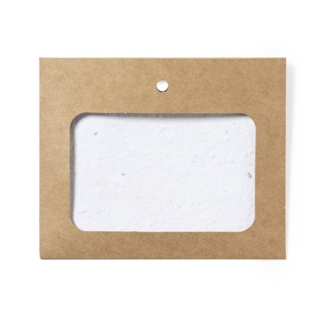 Badge Éco-responsable et Pratique Ensemencé pas cher - Binem Matières : carton recyclé personnalisable avec votre logo