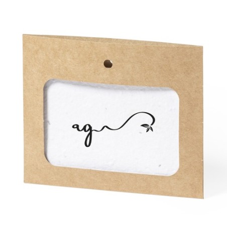 Badge Éco-responsable et Pratique Ensemencé pas cher - Binem Matières : carton recyclé cadeau entreprise pas cher