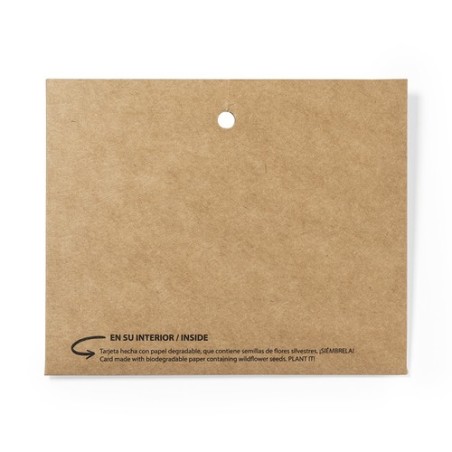 Badge Éco-responsable et Pratique Ensemencé pas cher - Binem Matières : carton recyclé goodies publicitaire événementiel
