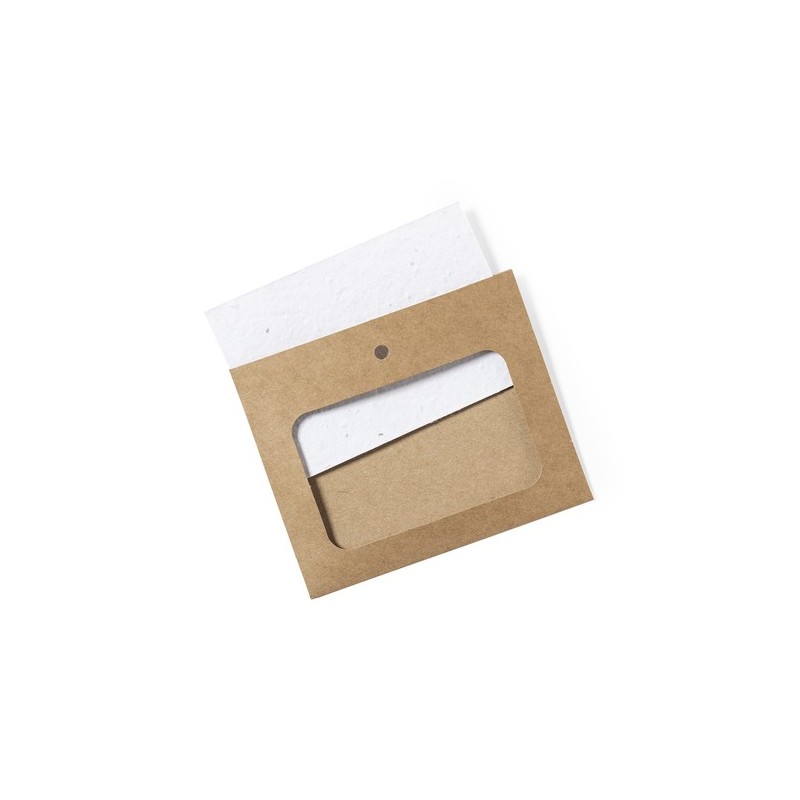 Badge Éco-responsable et Pratique Ensemencé pas cher - Binem Matières : carton recyclé marquage laser ultra précis