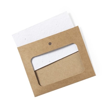 Badge Éco-responsable et Pratique Ensemencé pas cher - Binem Matières : carton recyclé marquage laser ultra précis