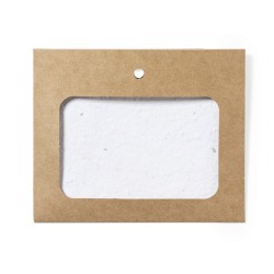 Badge Éco-responsable et Pratique Ensemencé pas cher - Binem Matières : carton recyclé objet promotionnel éco-responsable