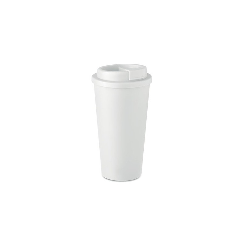 Gobelet double paroi isotherme personnalisable 475 ml - TUESDAY Matières : polypropylène (PP) Couleurs : blanc