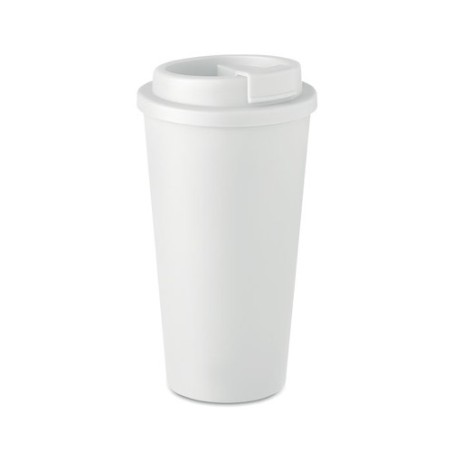 Gobelet double paroi isotherme personnalisable 475 ml - TUESDAY Matières : polypropylène (PP) Couleurs : blanc