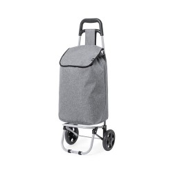 Sac Éco-responsable et Pliable Personnalisé de Caddie Course Daggio Couleurs : gris Matières : polyester recyclé cadeau entrepri