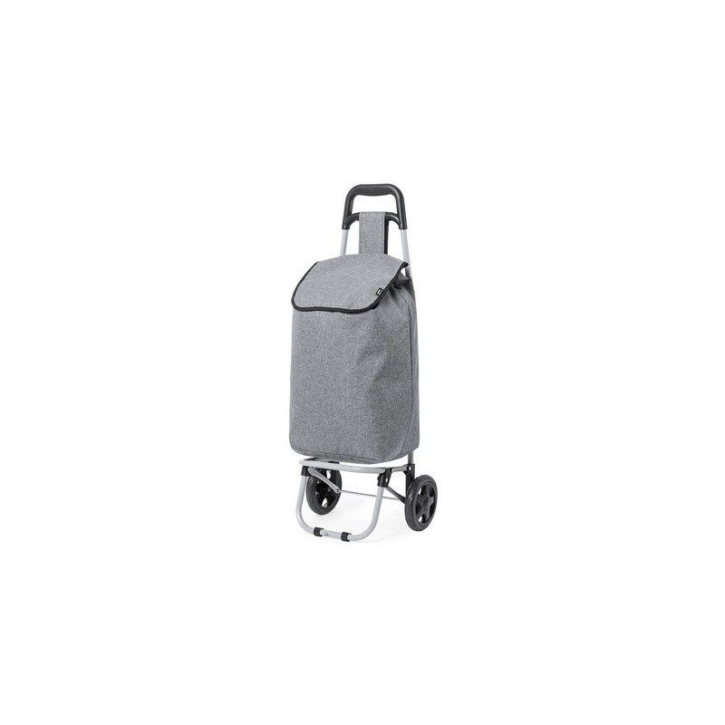 Sac Éco-responsable et Pliable Personnalisé de Caddie Course Daggio Couleurs : gris Matières : polyester recyclé cadeau entrepri