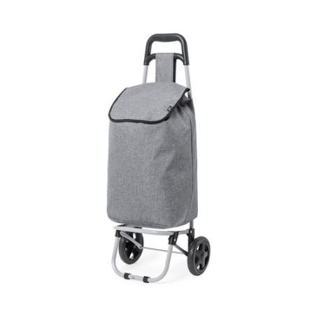 Sac Éco-responsable et Pliable Personnalisé de Caddie Course Daggio Couleurs : gris Matières : polyester recyclé cadeau entrepri