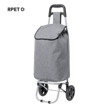Sac Éco-responsable et Pliable Personnalisé de Caddie Course Daggio Couleurs : gris Matières : polyester recyclé goodies publici