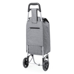 Sac Éco-responsable et Pliable Personnalisé de Caddie Course Daggio Couleurs : gris Matières : polyester recyclé impression haut