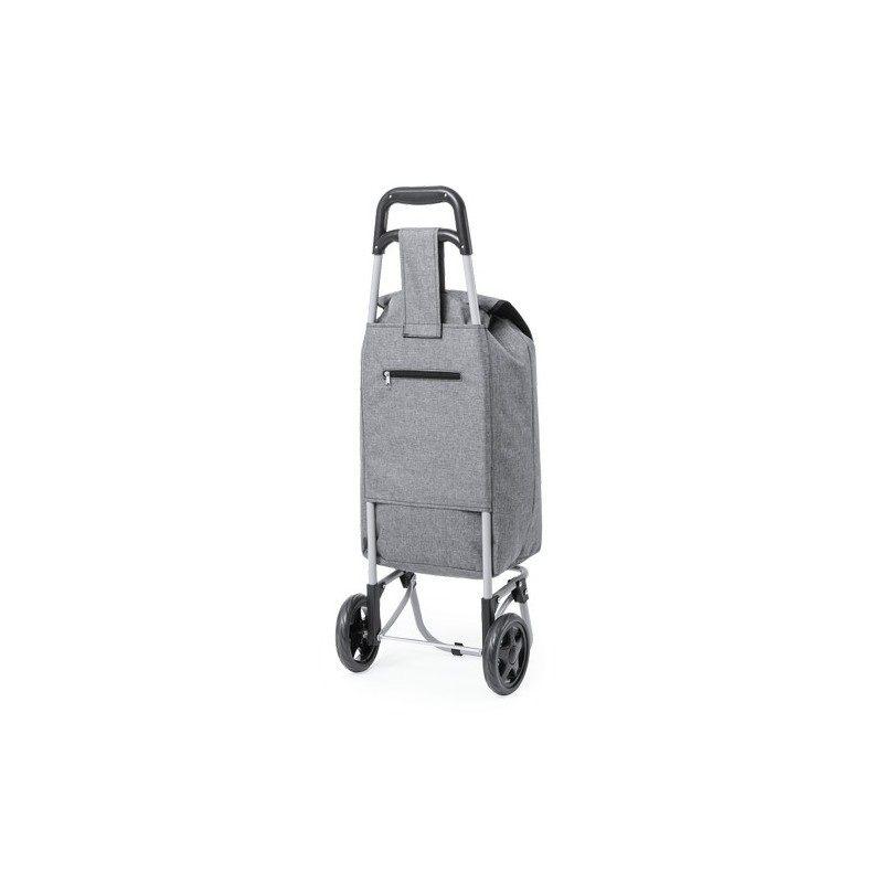 Sac Éco-responsable et Pliable Personnalisé de Caddie Course Daggio Couleurs : gris Matières : polyester recyclé impression haut