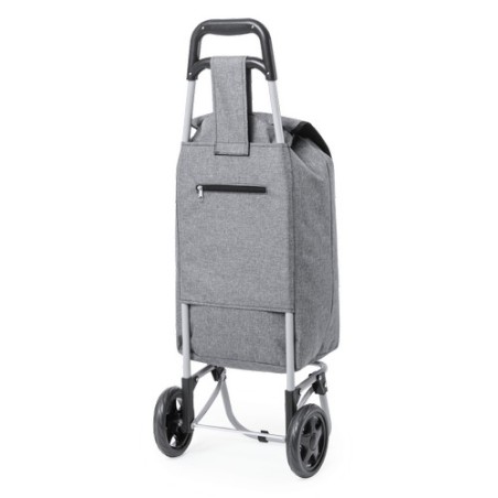 Sac Éco-responsable et Pliable Personnalisé de Caddie Course Daggio Couleurs : gris Matières : polyester recyclé impression haut