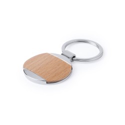 Porte-clés personnalisés en métal et bois naturel pas cher Vitolok Matières : bois