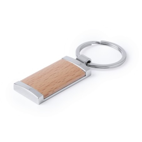 Porte-clés personnalisés en métal et bois naturel pas cher Vitolok Matières : bois cadeau client original