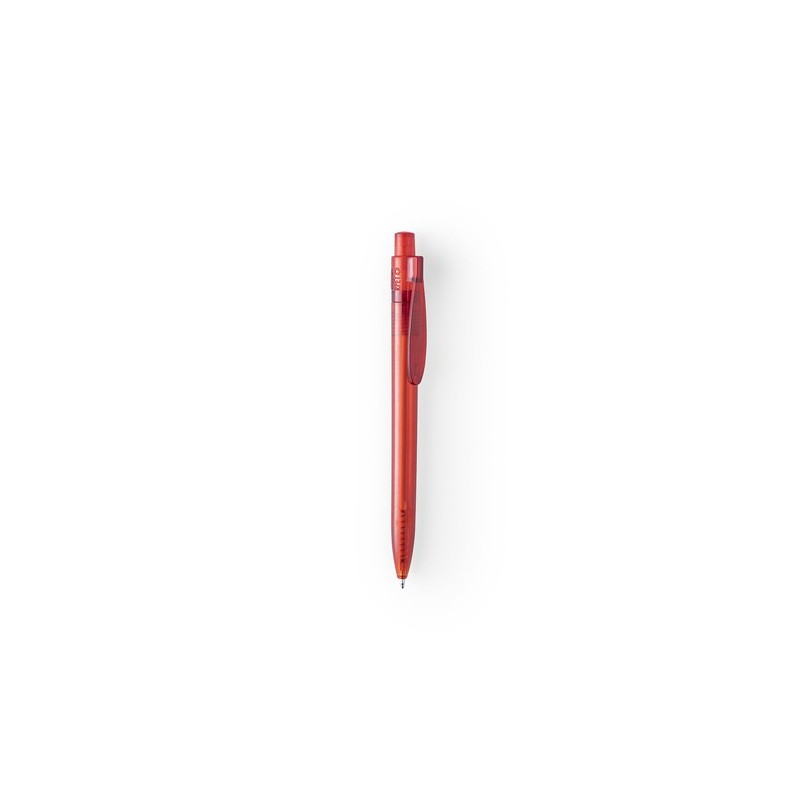 Stylo Bille Éco-responsable Personnalisé Hispar Matières : PET recyclé Couleurs : rouge personnalisable avec votre logo