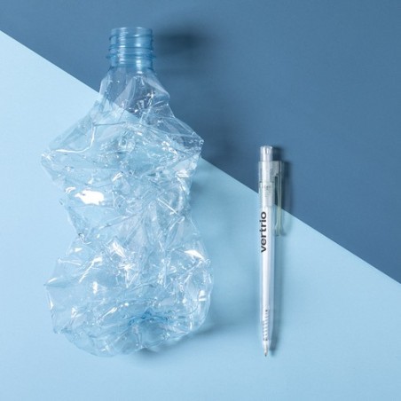 Stylo Bille Éco-responsable Personnalisé Hispar Matières : PET recyclé Couleurs : rouge accessoire événementiel unique
