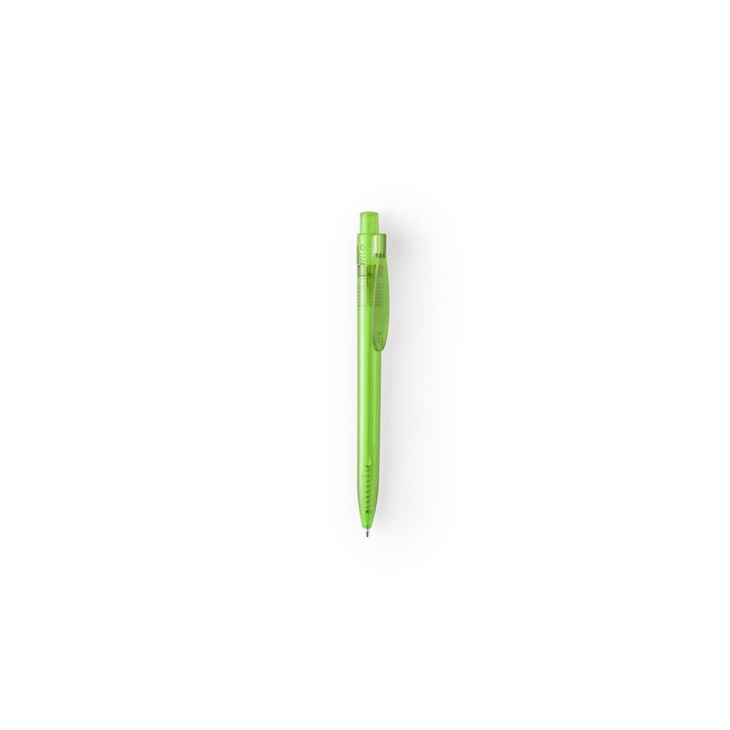 Stylo Bille Éco-responsable Personnalisé Hispar Matières : PET recyclé Couleurs : rouge impression logo haute qualité
