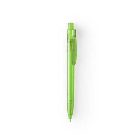 Stylo Bille Éco-responsable Personnalisé Hispar Matières : PET recyclé Couleurs : rouge impression logo haute qualité